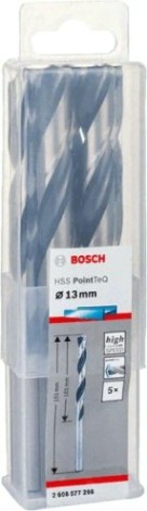 Сверло по металлу BOSCH HSS PointTeQ 13 мм 5шт [2608577298]