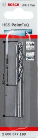 Сверло по металлу BOSCH HSS PointTeQ 4.5 мм [2608577163]