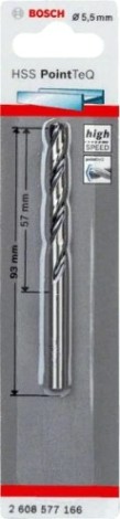 Сверло по металлу BOSCH HSS PointTeQ 5.5 мм [2608577166]