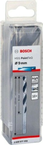 Сверло по металлу BOSCH HSS PointTeQ 9 мм 10шт [2608577258]