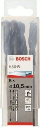 Сверло по металлу BOSCH шлифованное 10.5 мм (5 шт.) [2607018437]