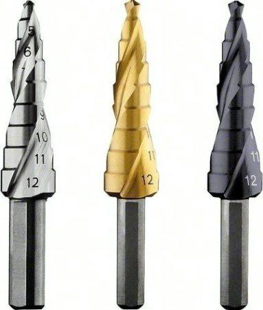 Сверло по металлу BOSCH ступенчатое 4-12 мм HSS-TiN [2608597525]