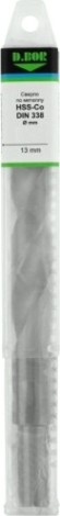 Сверло по металлу D.BOR HSS-Co 18.0х130/191 мм кобальтовое с хв. 13 мм cobalt 5%, din 338 [D-TD-338-CO5-180-01]