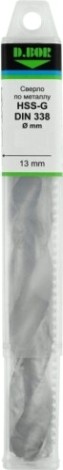Сверло по металлу D.BOR HSS-G 14.5х114/169 мм шлифованное с хв. 13 мм DIN 338 [D-TD-338-HSS-145-01]