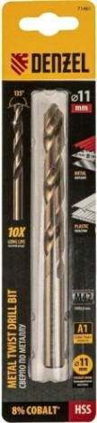 Сверло по металлу Denzel HSS Co-8% 11 мм, [71461]