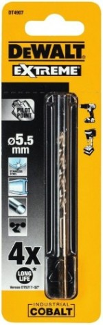 Сверло по металлу DeWALT 5,5 x 57 / 93 мм HSS-CO Extreme кобальтовое DT4907-QZ [DT4907-QZ]