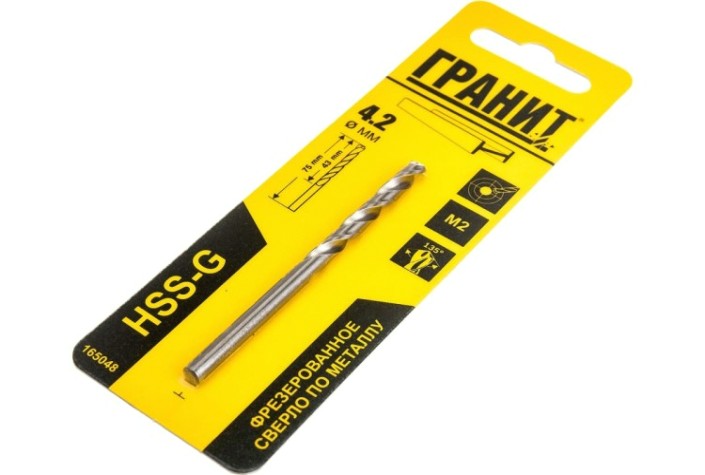 Сверло по металлу ГРАНИТ HSS-G 4,2х75/43 [165048]