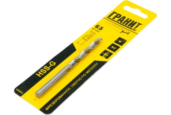 Сверло по металлу ГРАНИТ HSS-G 6,5х101/63 [165053]