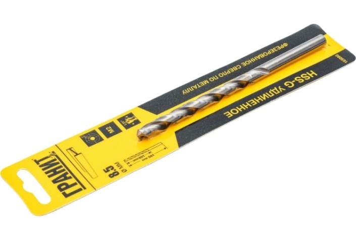 Сверло по металлу ГРАНИТ HSS-G удлиненное 8,5х165/109 [165080]