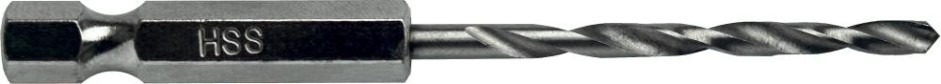 Сверло по металлу ПРАКТИКА HEX 1/4" Р6М5 3,0х81 мм [037-541]