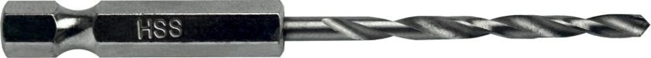 Сверло по металлу ПРАКТИКА HEX 1/4" Р6М5 3,5х90 мм [037-565]