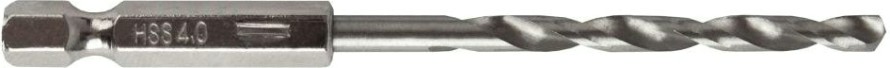 Сверло по металлу ПРАКТИКА HEX 1/4" Р6М5 4,0х95 мм [037-572]