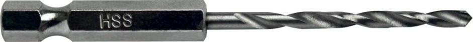 Сверло по металлу ПРАКТИКА HEX 1/4" Р6М5 5,0х106 мм [037-602]