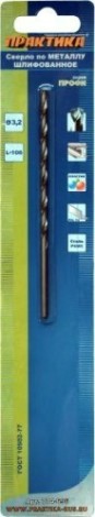 Сверло по металлу ПРАКТИКА удлиненное Р6М5 3,2х106 мм [774-696]