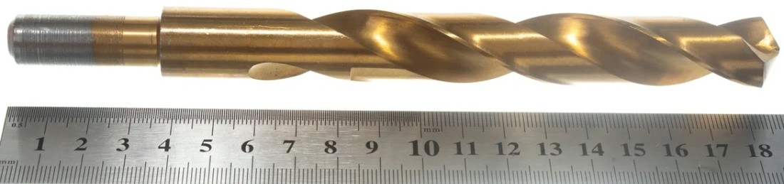 Сверло по металлу Профоснастка №1400 Эксперт D 18/13 мм HSS M2 TIN с расточ. хв. (6542)/118° din 338 [30201400]