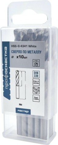 Сверло по металлу Профоснастка №78 Мастер D 7 мм HSS 4341/118° DIN 338 (бокс 10 шт.) [30101078]