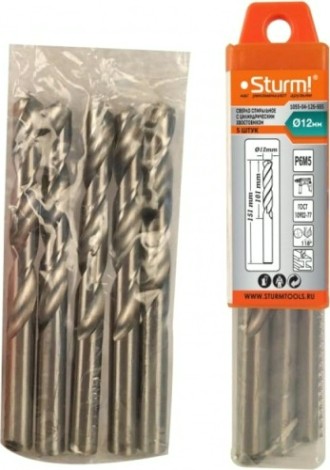 Сверло по металлу Sturm 1055-04-12S-SS5 12,0х151 мм, 5 шт