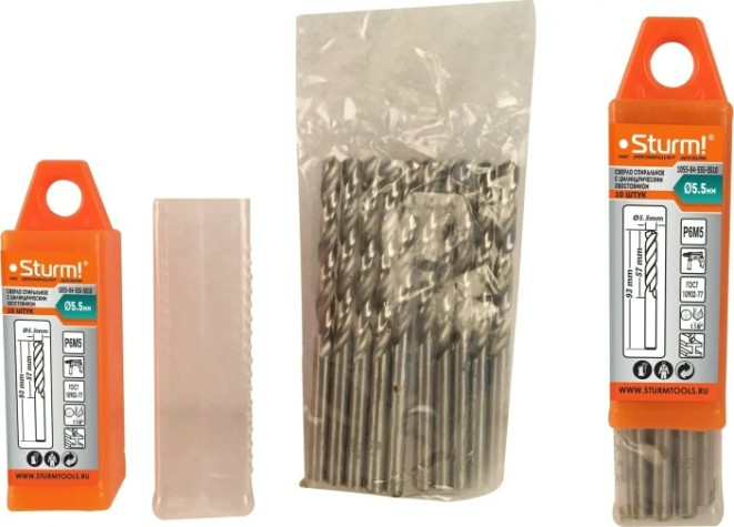 Сверло по металлу Sturm 1055-04-5S5-SS10 5,5х93мм, 10 шт.