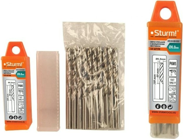Сверло по металлу Sturm 1055-04-6S8-SS10 6,8х109 мм, 10 шт.