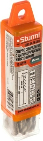 Сверло по металлу Sturm 1055-04-7S-SS10 7,0х109 мм, 10 шт.