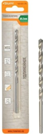 Сверло по металлу Sturm 1055-055-139L 2,0х85 мм, удлинен., 118°