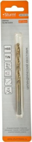 Сверло по металлу Sturm 1055-070-109 7,0х109 мм, нитридтитан., 118°