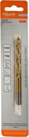 Сверло по металлу Sturm 1055-075-109 7,5х109 мм, нитридтитан., 118°