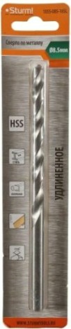 Сверло по металлу Sturm 1055-085-165L 2,0х85 мм, удлинен., 118°