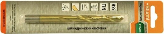 Сверло по металлу Sturm 1055-102-133 10,2х133 мм, нитридтитан., 118°