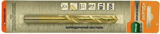 Сверло по металлу Sturm 1055-105-133 10,5х133 мм, нитридтитан., 118°