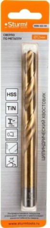 Сверло по металлу Sturm 1055-120-151 12х151 мм, нитридтитан., 118°