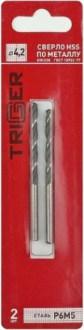 Сверло по металлу TRIGGER 73242 4,2мм р6м5 (2шт.) [тов-122238]