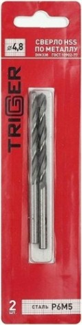 Сверло по металлу TRIGGER 73248 4,8мм р6м5 (2шт.) [тов-122240]