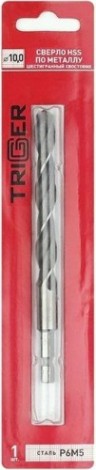 Сверло по металлу TRIGGER 73500 с шестигр. хвостовиком р6м5 10мм [тов-147798]