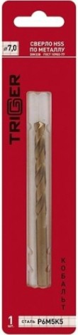Сверло по металлу TRIGGER 74270 КОБАЛЬТ 7мм р6м5к5 [тов-122269]