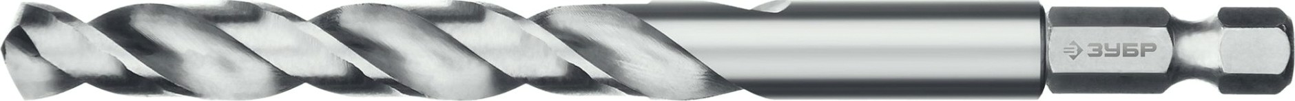 Сверло по металлу ЗУБР ПРОФЕССИОНАЛ 10.0х133мм, с шестигранным хвостовиком, сталь р6м5 [29623-10]