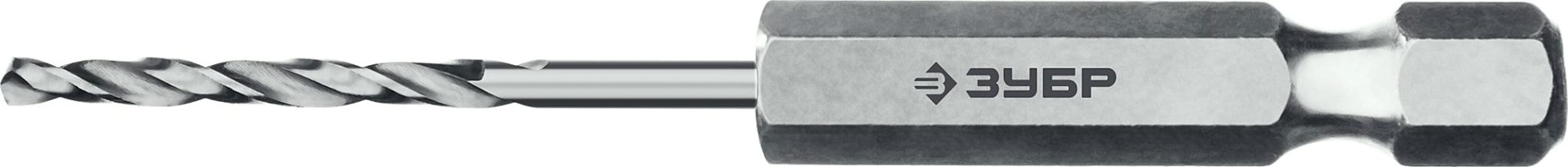 Сверло по металлу ЗУБР ПРОФЕССИОНАЛ 2.5х77мм, с шестигранным хвостовиком, сталь р6м5, [29623-2.5]