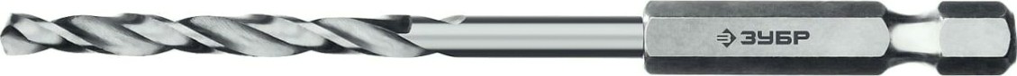 Сверло по металлу ЗУБР ПРОФЕССИОНАЛ 4.0х93мм, с шестигранным хвостовиком, сталь р6м5, [29623-4]
