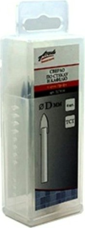 Сверло по стеклу и керамике АТАКА 5мм Профи 6шт бокс [8090300]