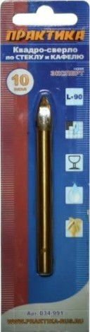 Сверло по стеклу и керамике ПРАКТИКА 10 х 60 мм 034-991 [034-991]