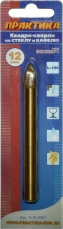 Сверло по стеклу и керамике ПРАКТИКА 12 х 100 мм 035-004 [035-004]