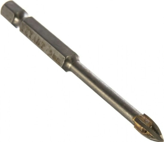 Сверло по стеклу и керамике REXANT 5 мм с четырьмя режущими лезвиями, шестигранный хвостовик [91-0648]