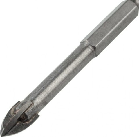 Сверло по стеклу и керамике REXANT 8 мм с четырьмя режущими лезвиями, шестигранный хвостовик [91-0650]