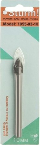 Сверло по стеклу и керамике Sturm 1055-03-10 круглый хвостовик, 2 грани