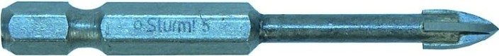 Сверло по стеклу и керамике Sturm 5 380 101 шестигранный хвостовик, 4 грани [5380101]