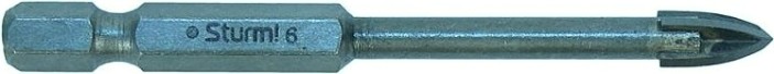 Сверло по стеклу и керамике Sturm 5 380 102 шестигранный хвостовик, 4 грани [5380102]