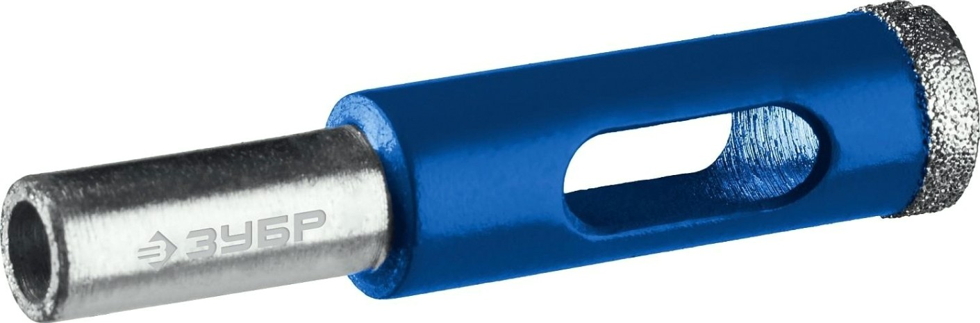 Сверло по стеклу и керамике ЗУБР ПРОФЕССИОНАЛ алмазное трубчатое по кафелю и d=6 мм, зерно р 60, [29850-06]