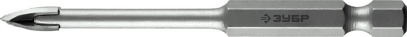 Сверло по стеклу и керамике ЗУБР ПРОФЕССИОНАЛ кафелю, с четырьмя режущими лезвиями, шестигранный [29845-12_z01]