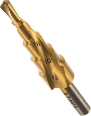 Сверло ступенчатое по металлу АТАКА 4-12мм*5ступ. Профи ступ. титан [8089940]