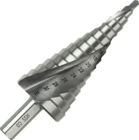 Сверло ступенчатое по металлу D.BOR HSS-Co 4-32х2/102 мм ступенчатое spiral [D-SDSP-CO5-04-32-10]